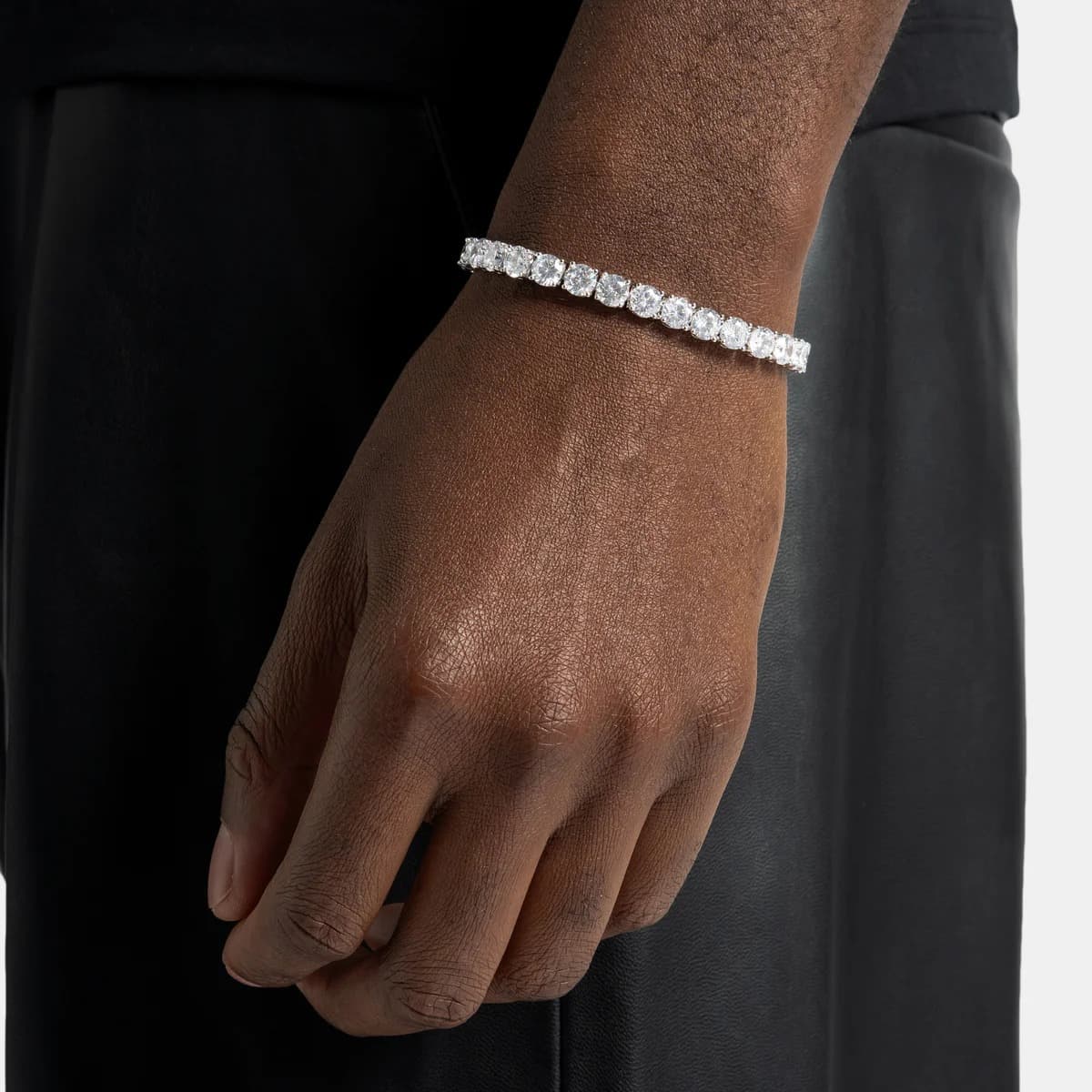 5mm Tennis Bracelet with 925 Silver and Moissanite Diamonds thumbnail 2