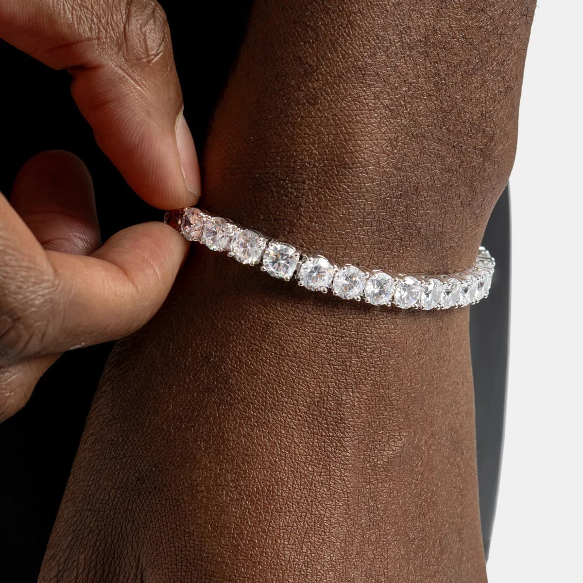 5mm Tennis Bracelet with 925 Silver and Moissanite Diamonds
