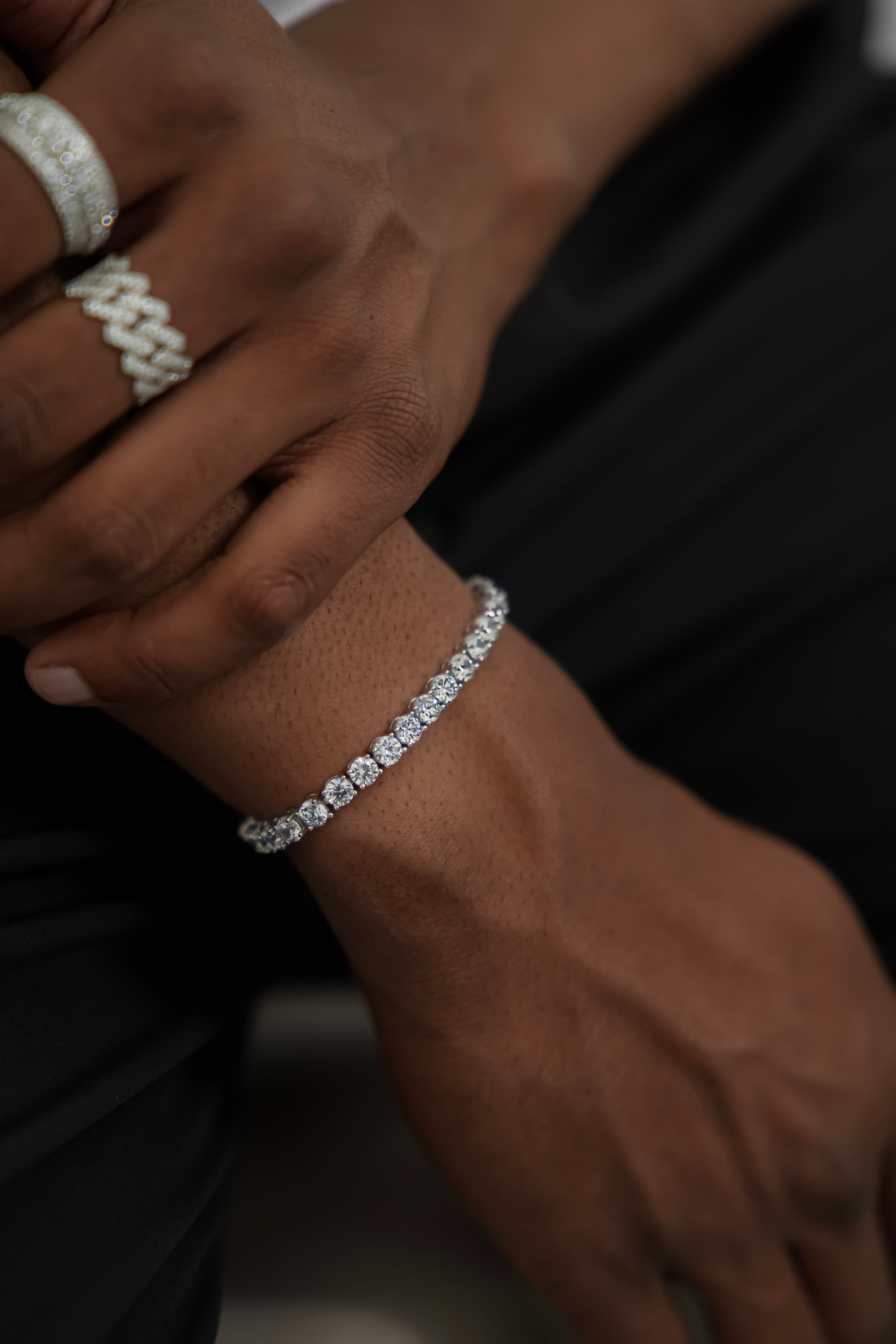 5mm Tennis Bracelet with 925 Silver and Moissanite Diamonds thumbnail 3