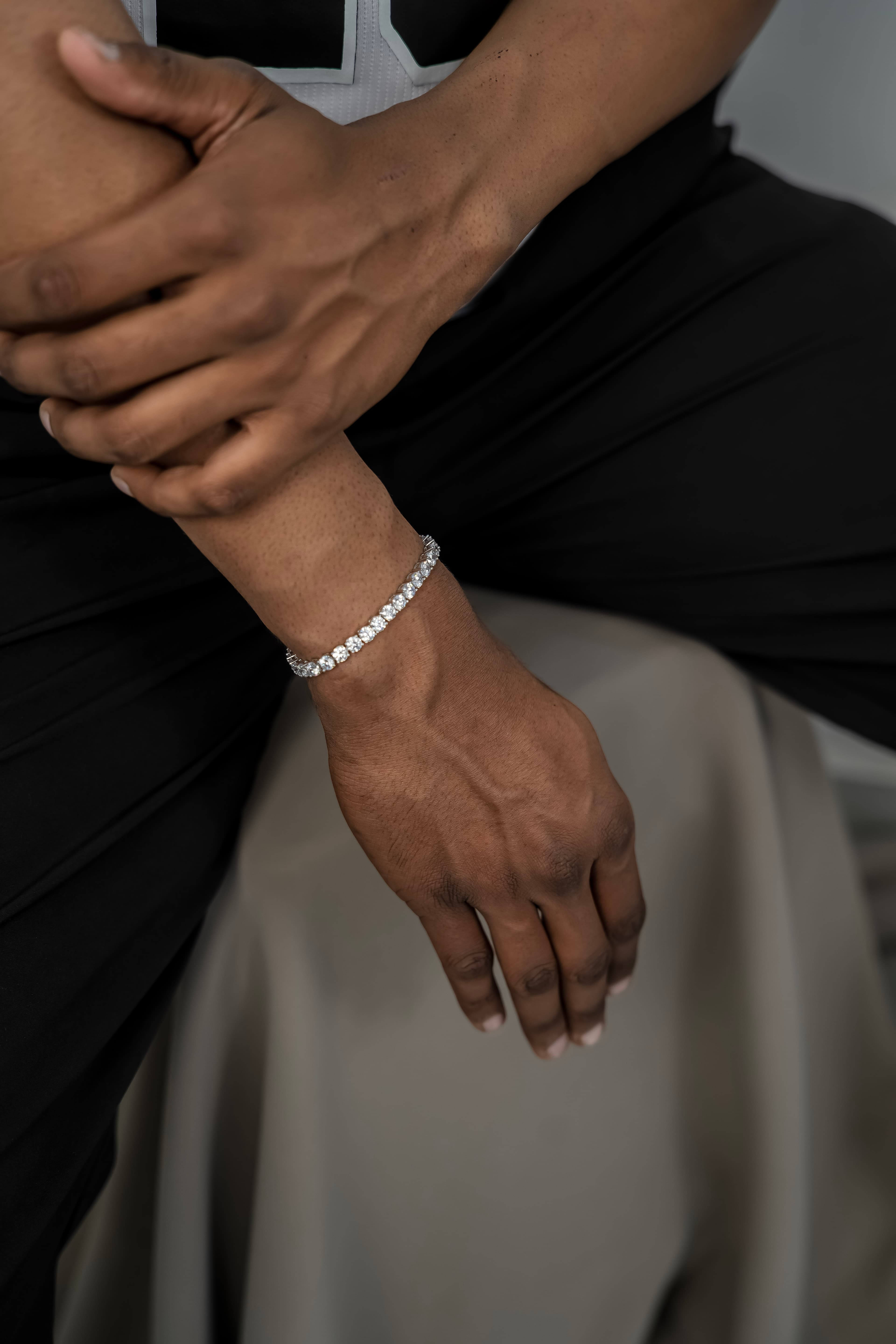 5mm Tennis Bracelet with 925 Silver and Moissanite Diamonds thumbnail 5