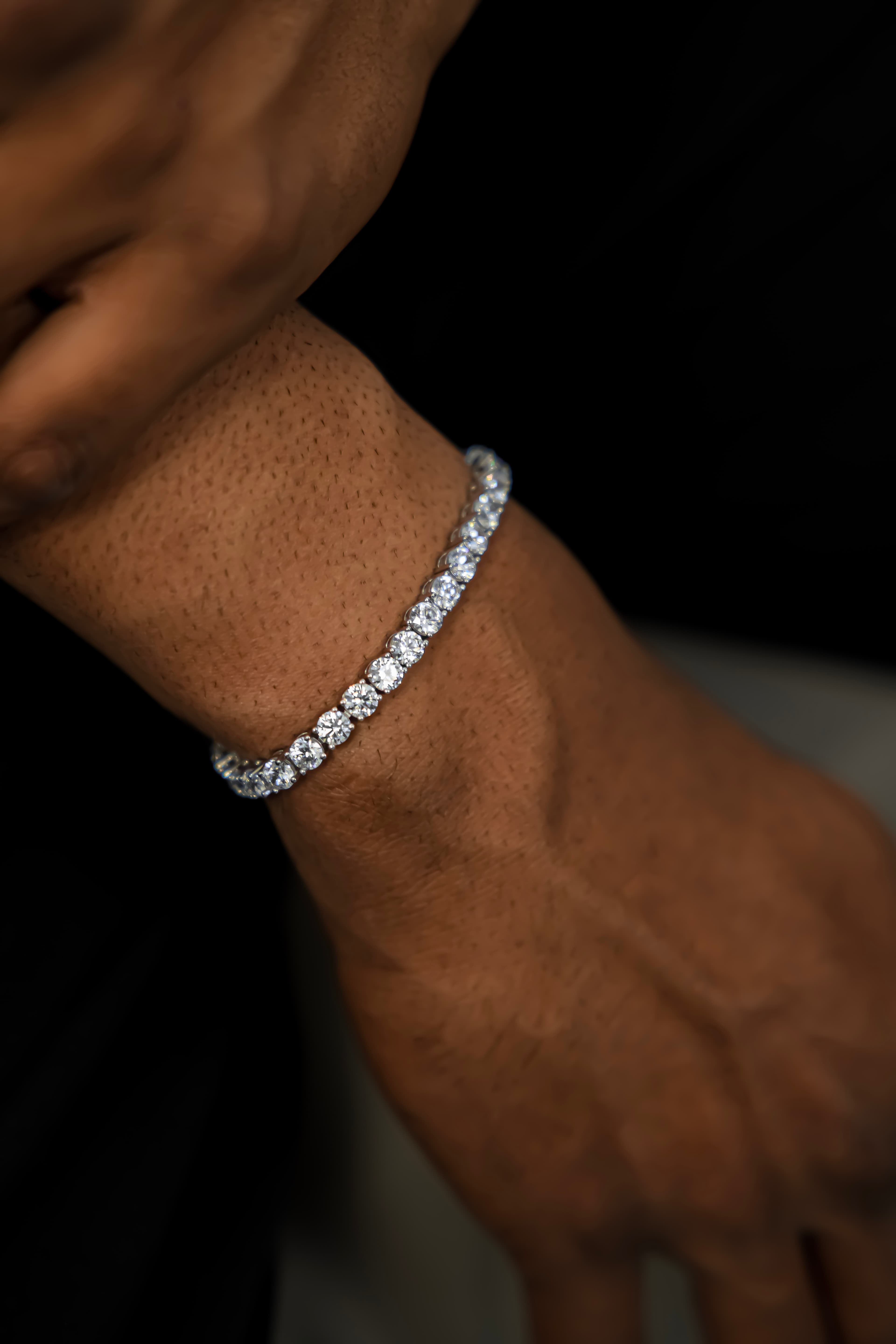 5mm Tennis Bracelet with 925 Silver and Moissanite Diamonds thumbnail 4