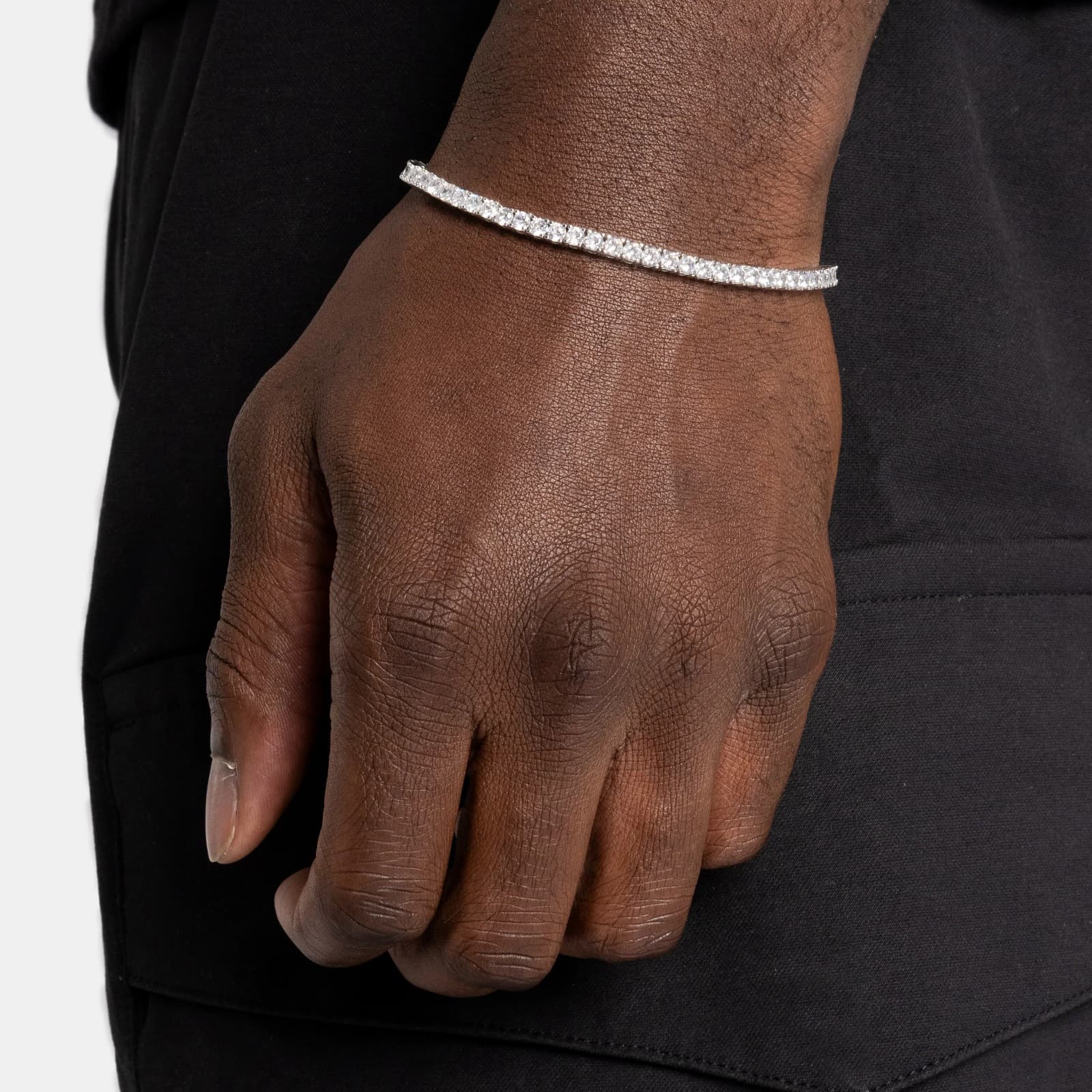 4mm Tennis Bracelet with 925 Silver and Moissanite Diamonds thumbnail 2