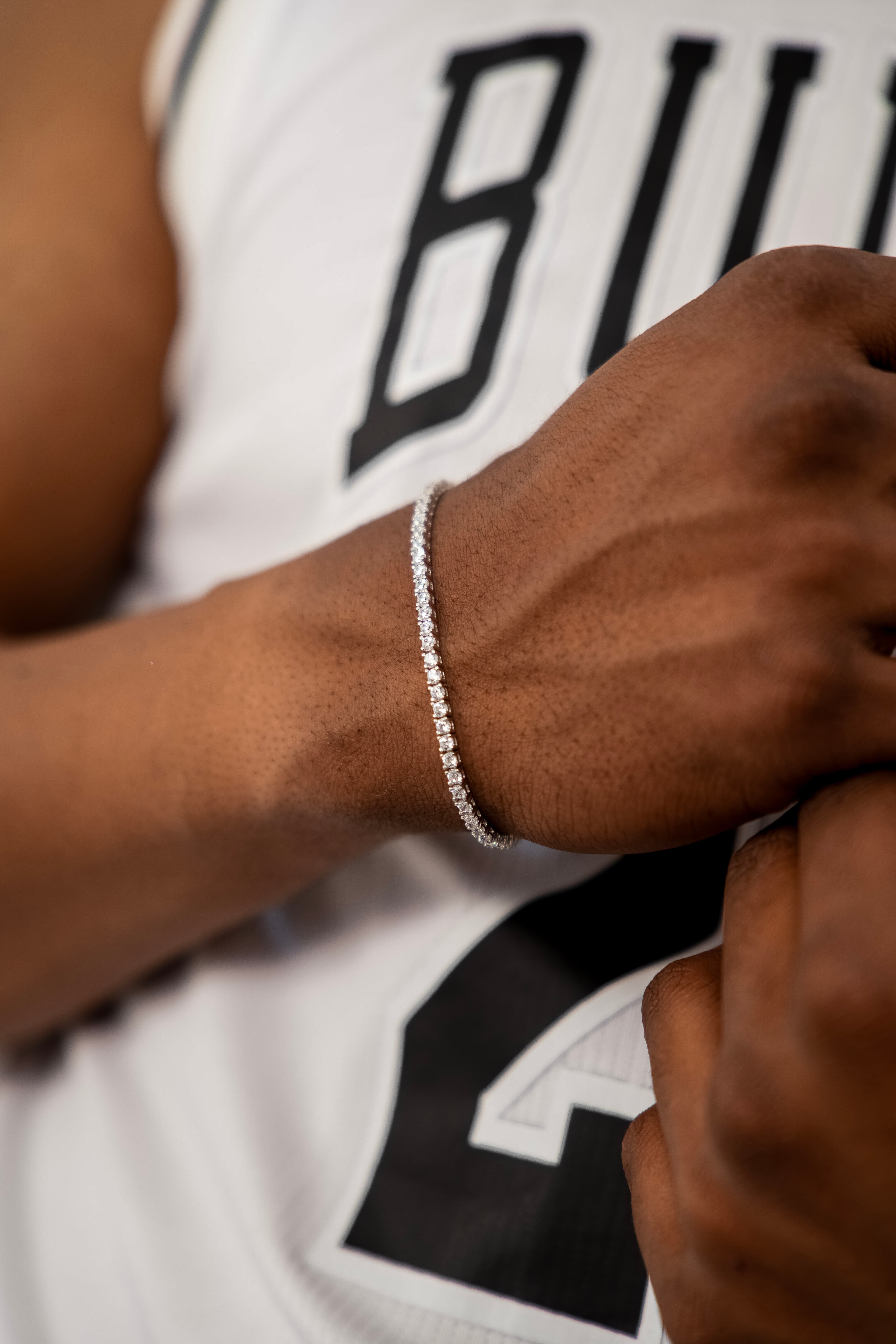 4mm Tennis Bracelet with 925 Silver and Moissanite Diamonds thumbnail 4
