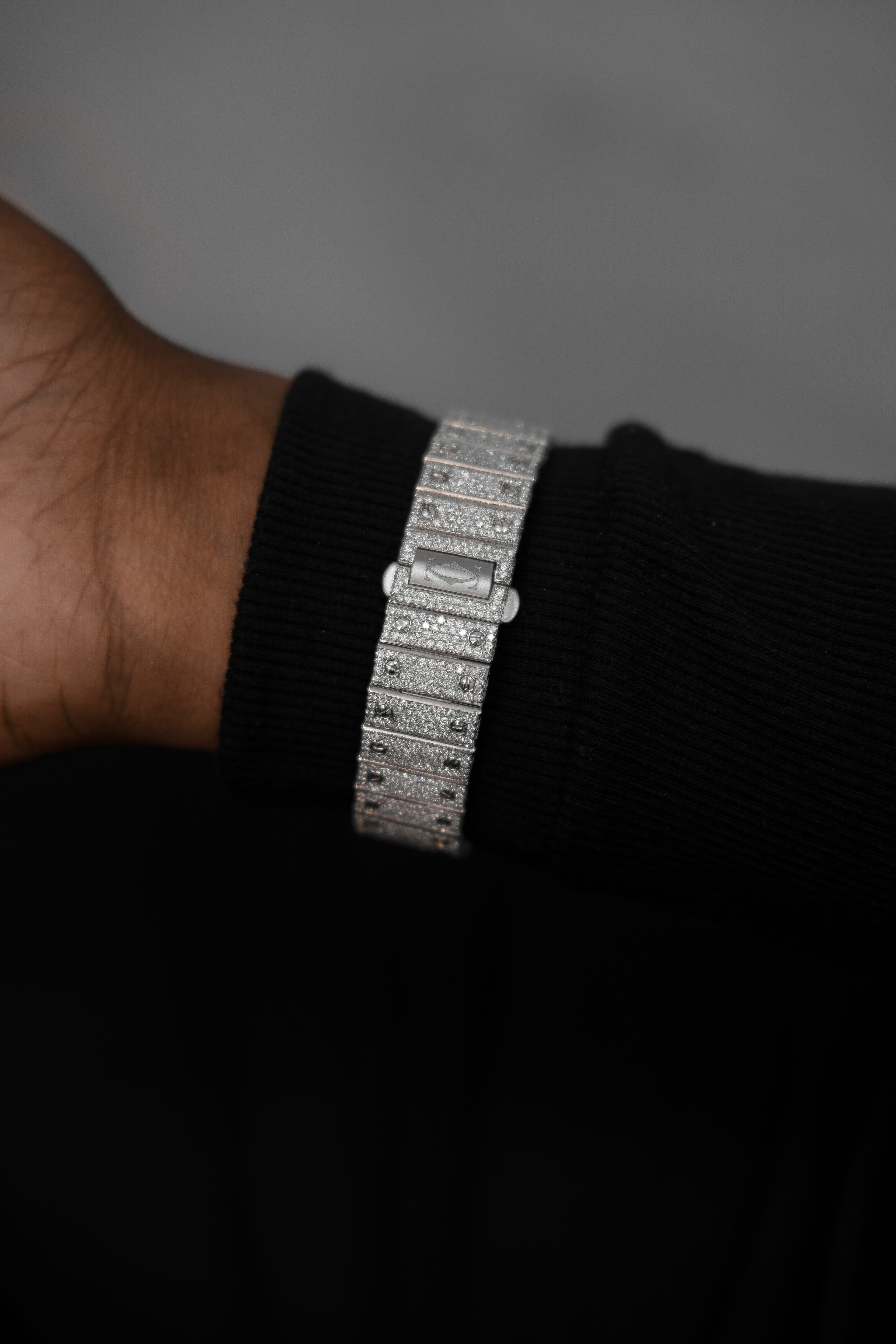 Cartier Full White Moissanite Swiss Watch thumbnail 4