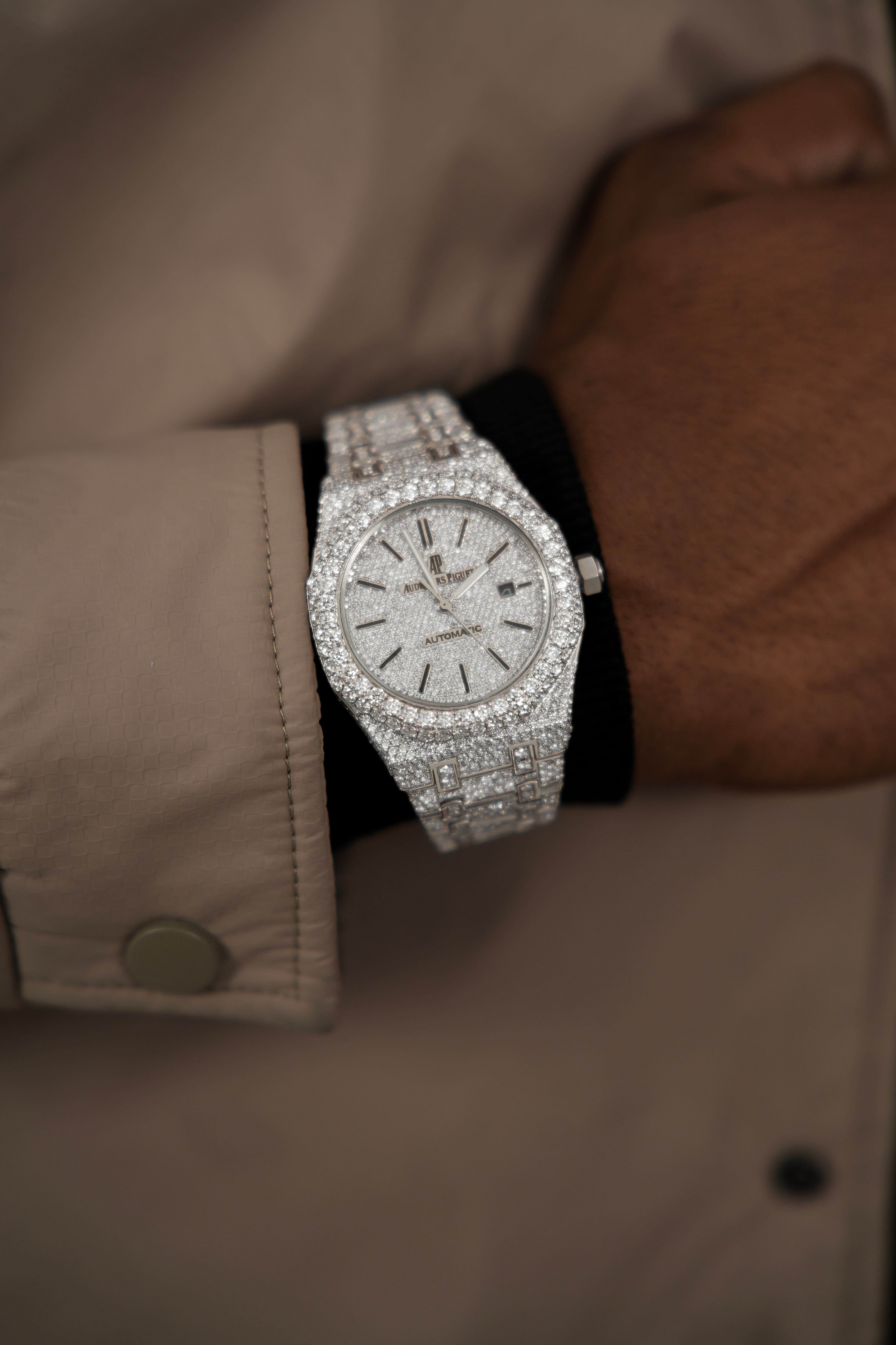 AP Full White Moissanite Swiss Watch