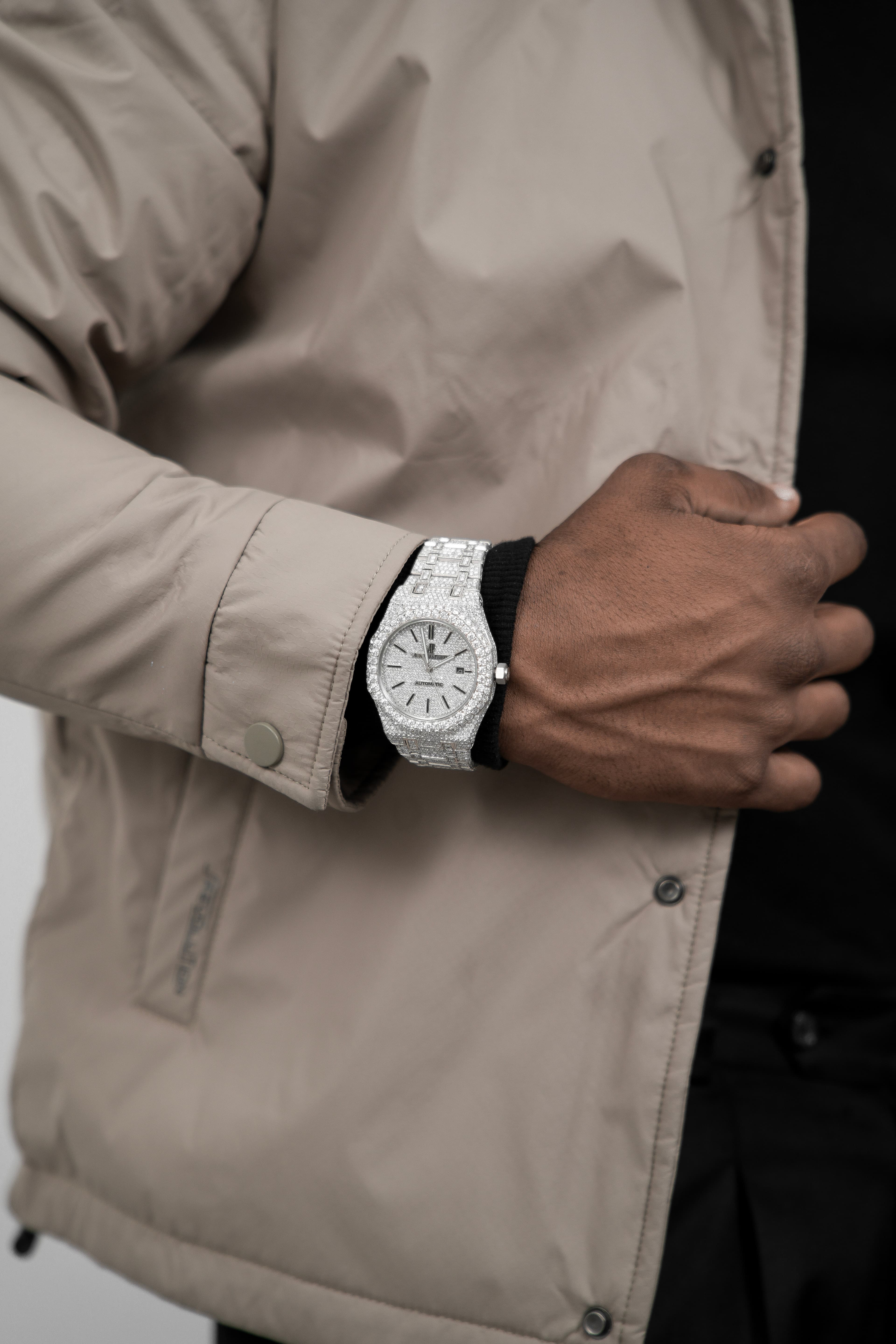 AP Full White Moissanite Swiss Watch thumbnail 3