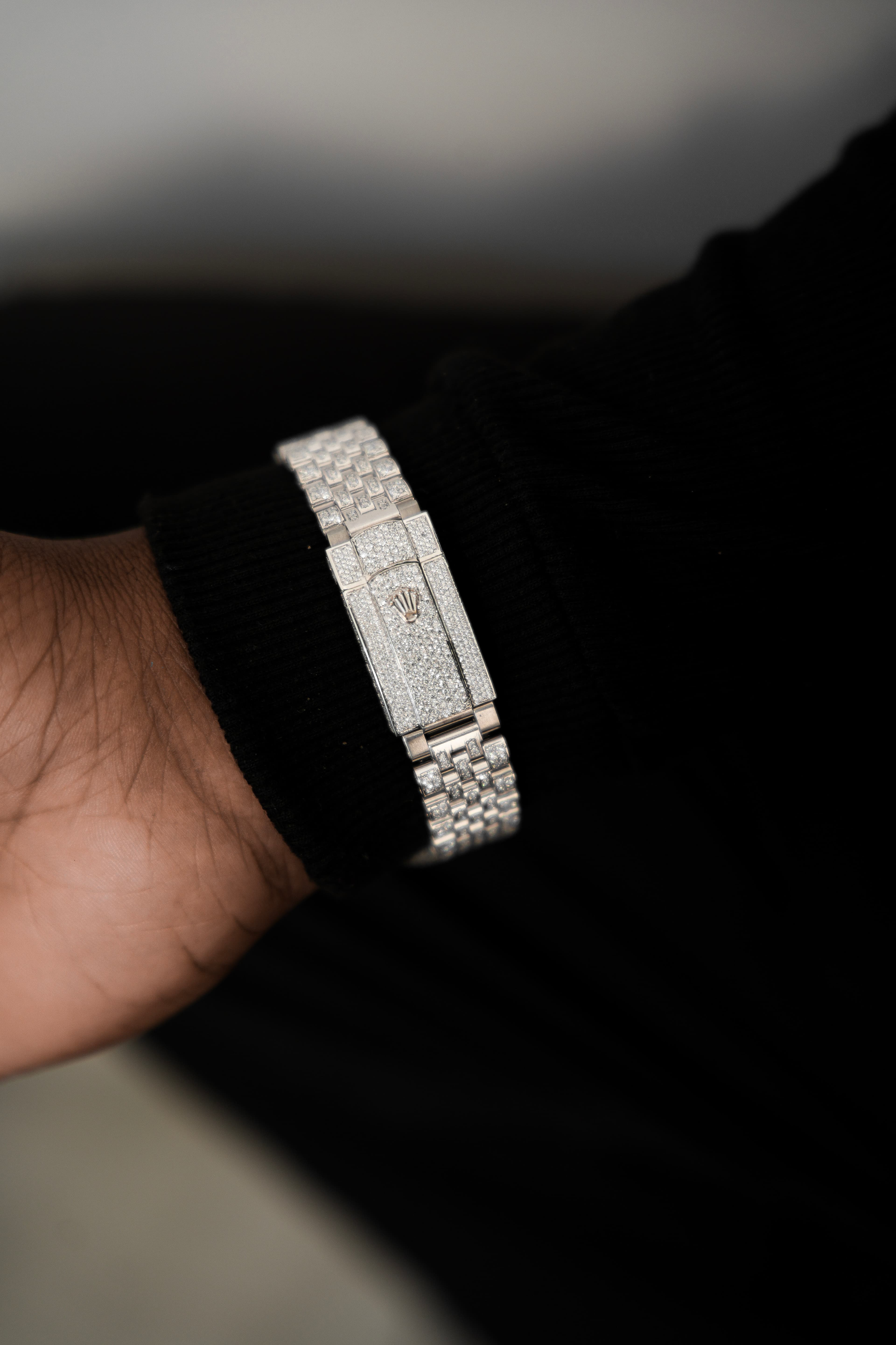 Rolex Date Just Full White Moissanite Swiss Watch thumbnail 6