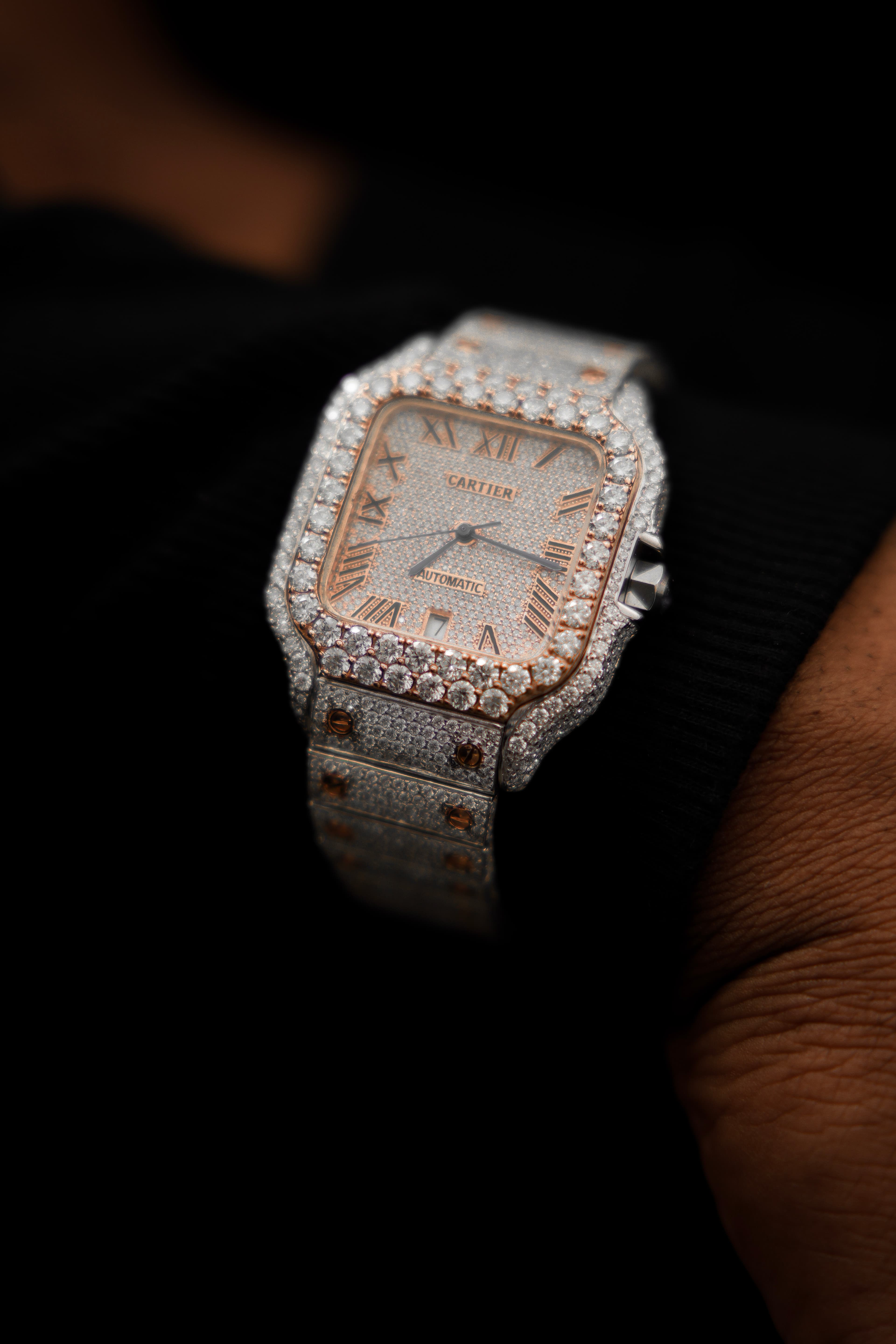 Cartier Rose White Moissanite Swiss Watch thumbnail 2