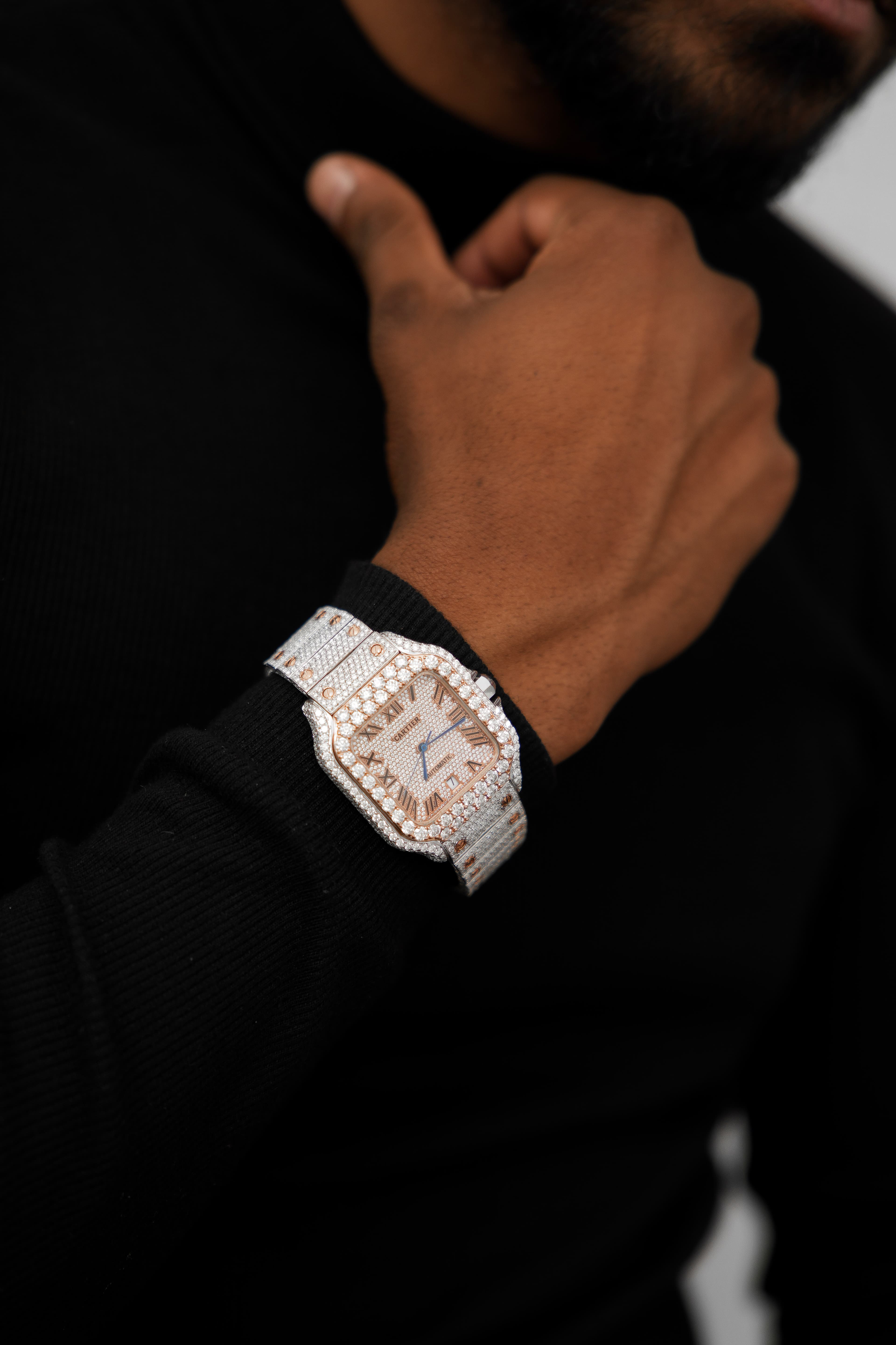 Cartier Rose White Moissanite Swiss Watch thumbnail 4