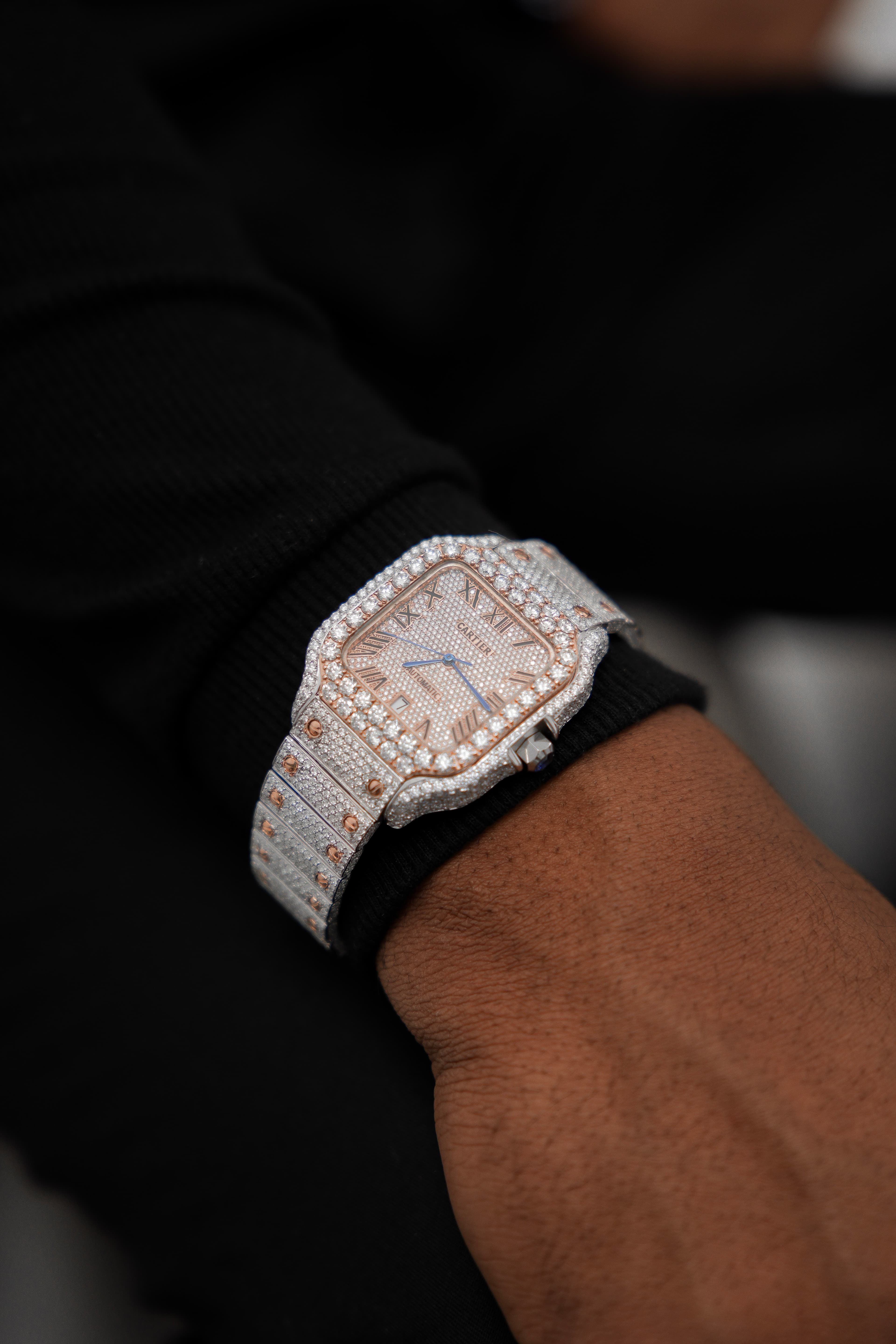 Cartier Rose White Moissanite Swiss Watch thumbnail 3