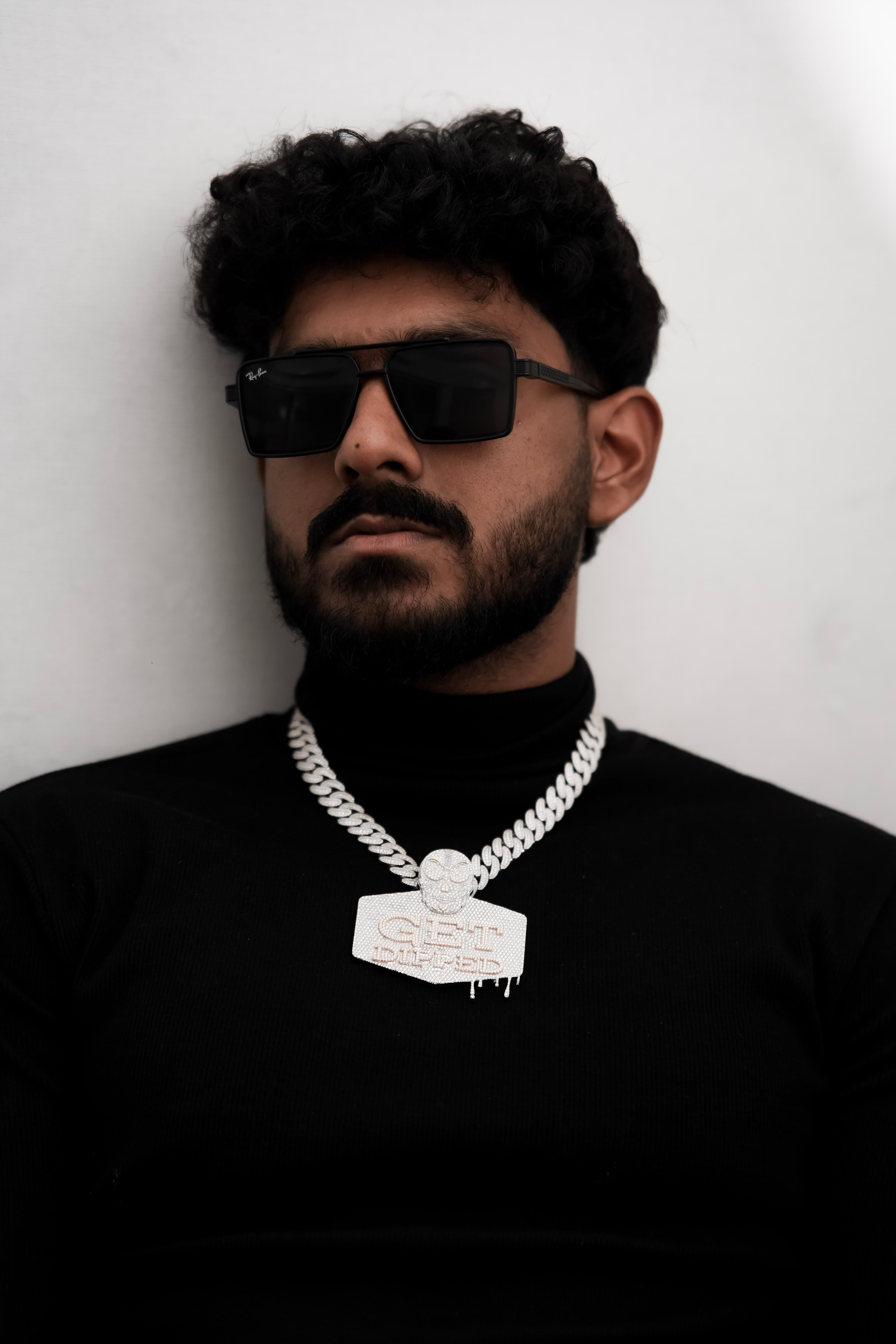 Custom Name Pendant Skull Charm Iced Statement Jewellery For Men with 925 Silver and Moissanite thumbnail 5