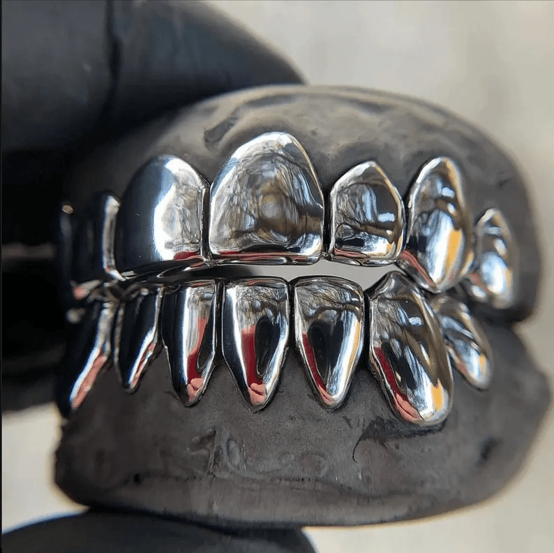 8x8 Plain 925 Silver Grillz