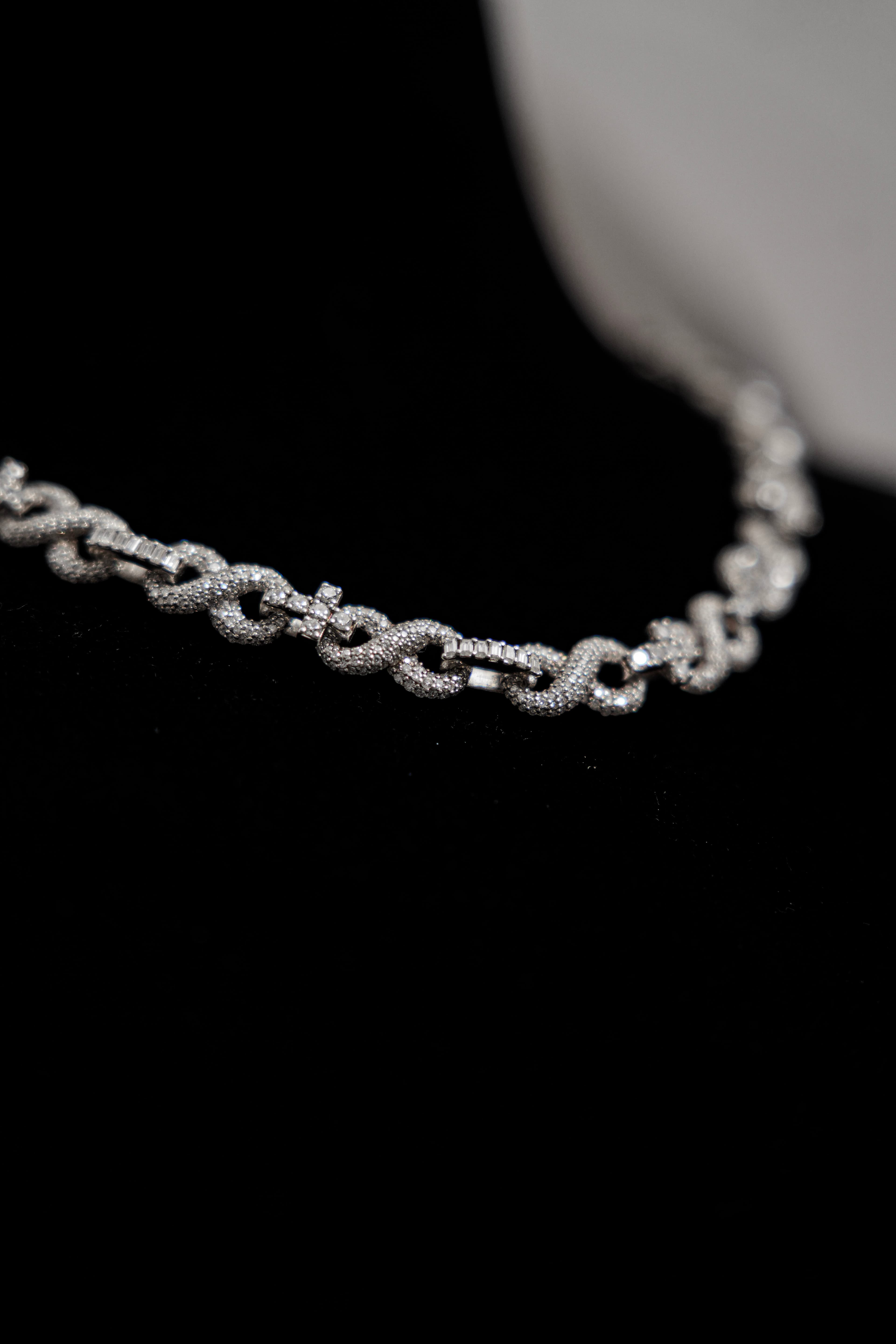 10mm Infinity Chain With 925 Silver and Moissanite Diamonds thumbnail 4