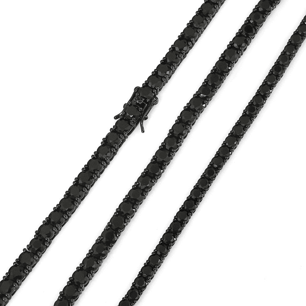 5MM Black Moissanite Tennis Chain 925 Silver and Moissanite Diamonds thumbnail 5