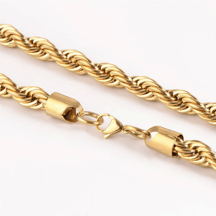 10MM Twisted Rope Chain 925 Silver for Men and Womes's. thumbnail 3