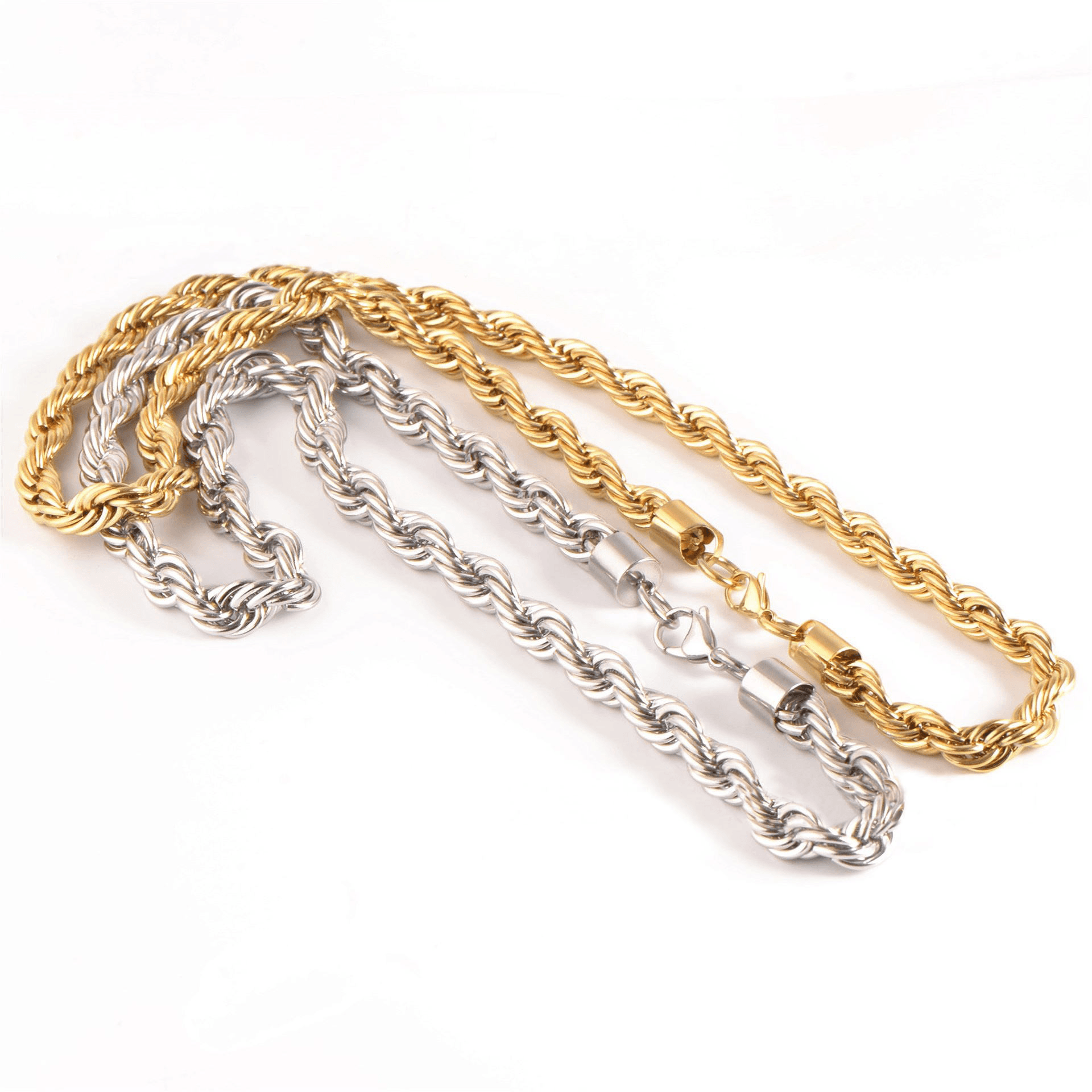10MM Twisted Rope Chain 925 Silver for Men and Womes's. thumbnail 4
